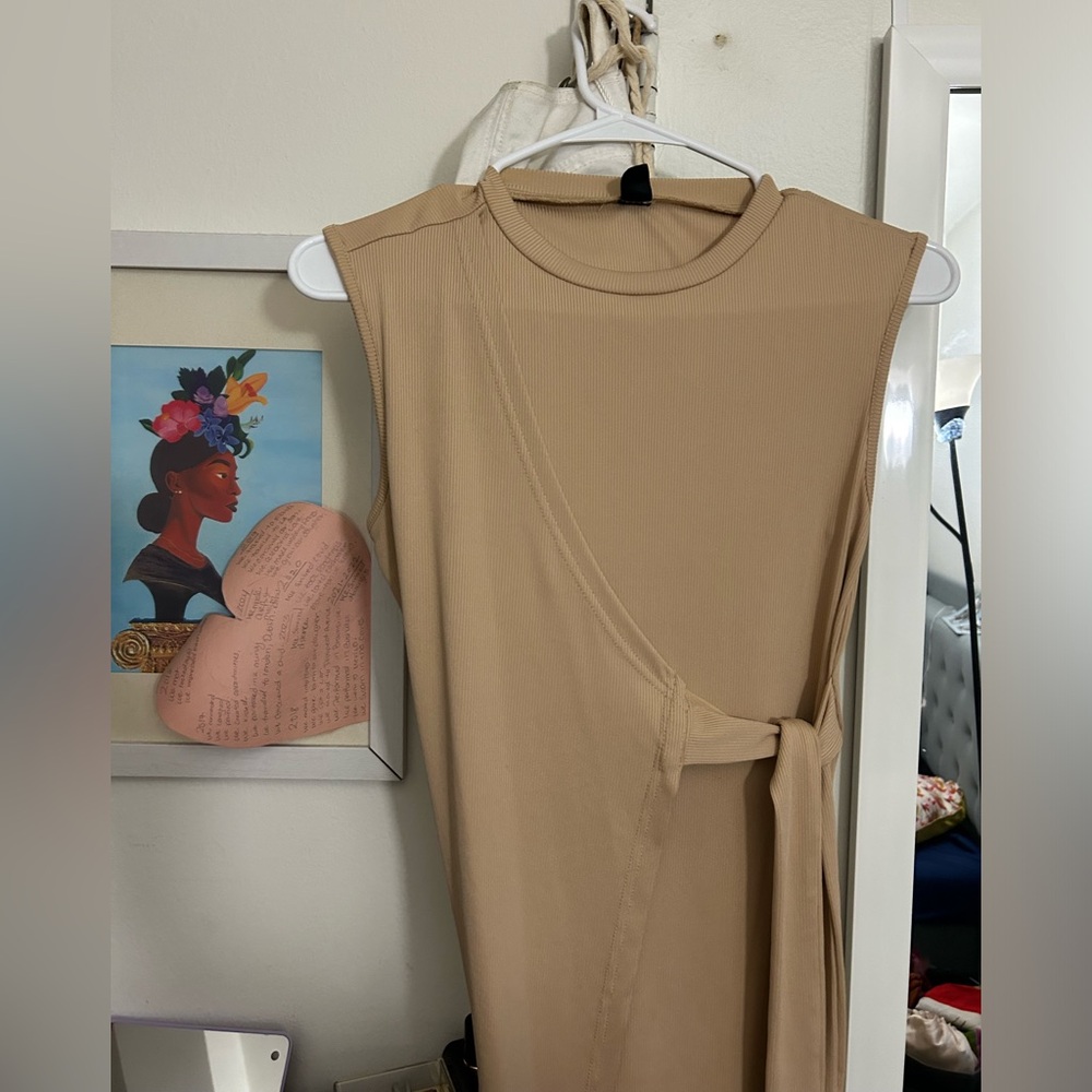 Cream wrap dress